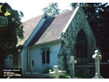 Views of chancel and churchyard
