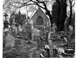 Tidying the churchyard c 1980