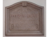 Rev T Eland memorial on north nave wall