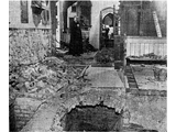 Photo showing the brickwork and 3 chambers of the Myllet vault under the chancel