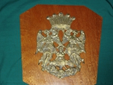 A coffin brass, now in the museum after lying under the chancel from 1500 to 1965