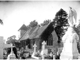 Views of chancel and churchyard