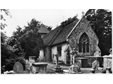 Views of chancel and churchyard