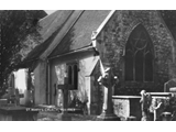 Views of chancel and churchyard
