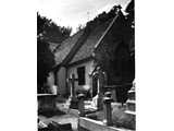 Views of chancel and churchyard